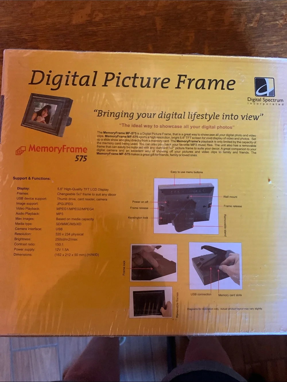 575 Digital Picture Frame - Black